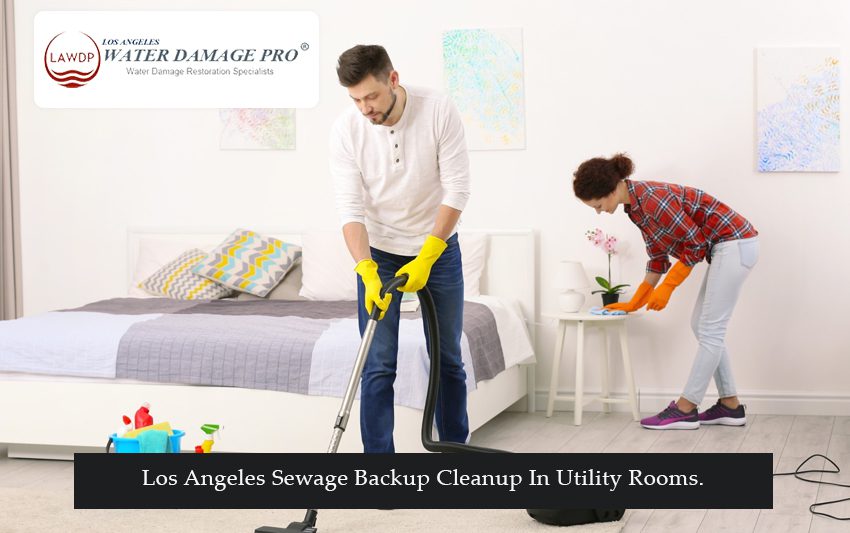 Los Angeles Sewage Backup Cleanup In Utility Rooms