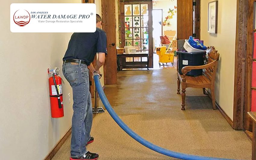 Cleaning Room Using Water Extraction
